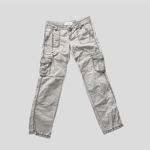 vintage y2k light grey cargo pants